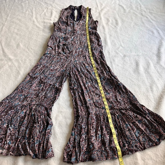 Anthropologie Maeve Ansonia Ruffled Wide Leg Jumpsuit  Size 4 - Picture 5 of 12